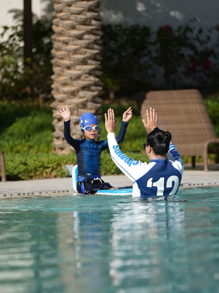 Toddlers swimming lessons at Fitness Champs Dubai
