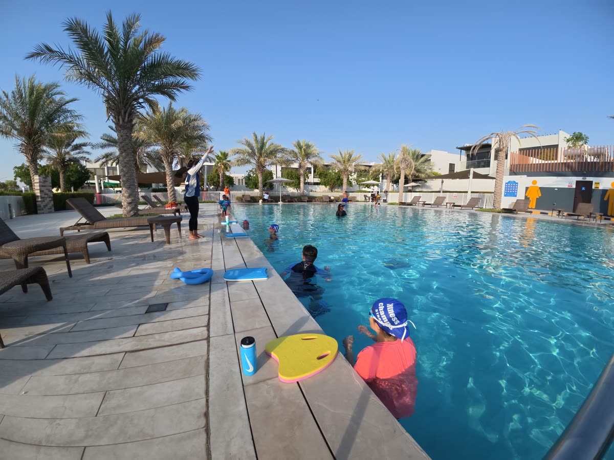 The pool used by Fitness Champs at DAMAC Hills 2, Dubai