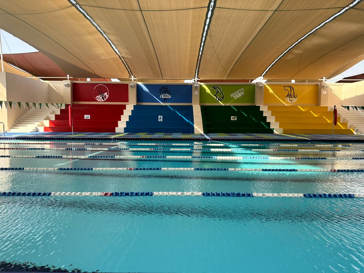 The pool used by Fitness Champs at Deira International School, Dubai